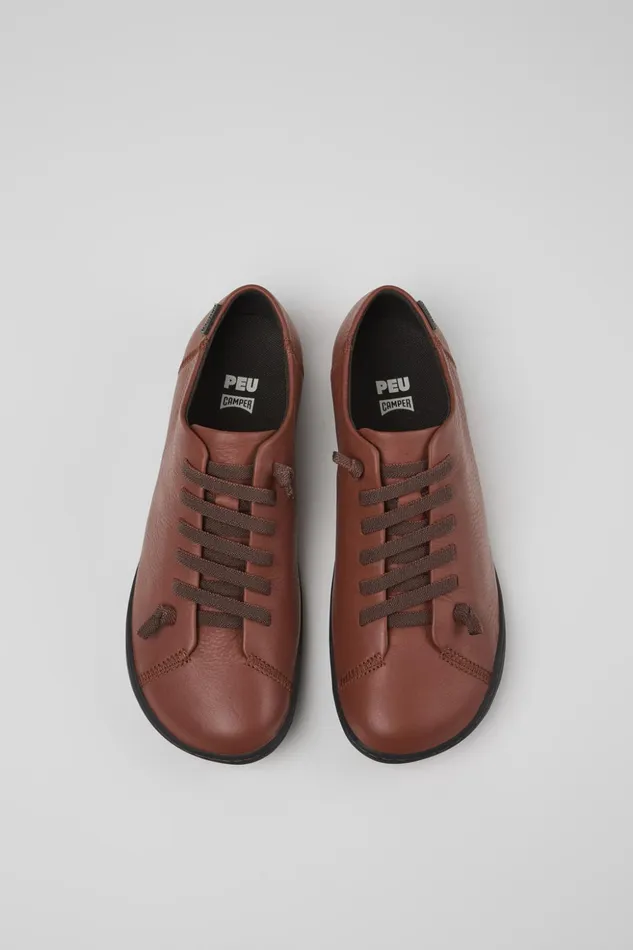 Women Peu Red Leather Shoes Camper Casual Shoes Women Peu Red Leather Shoes Camper Casual Shoes