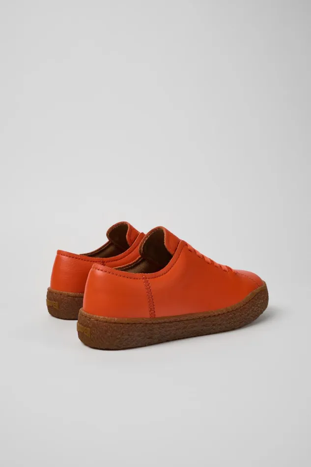 Women Peu Terreno Orange Leather Sneakers Camper Sneakers Women Peu Terreno Orange Leather Sneakers Camper Sneakers