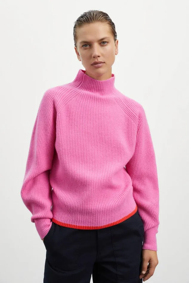 Women Pink Ginko Knitted Jumper Ecoalf Knitwear