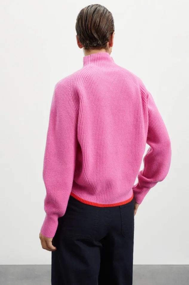 Women Pink Ginko Knitted Jumper Ecoalf Knitwear