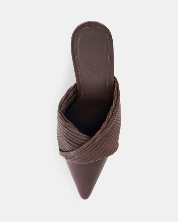 Women POWER MT MILK CHOCOLATE Closed Toe Heels Pumps NOVO Shoes