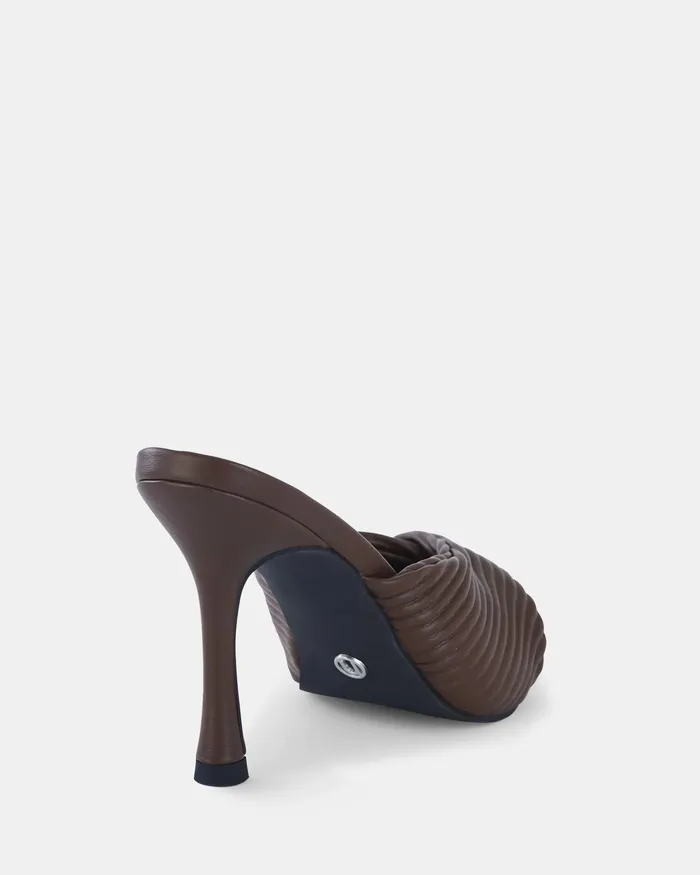 Women POWER MT MILK CHOCOLATE Closed Toe Heels Pumps NOVO Shoes