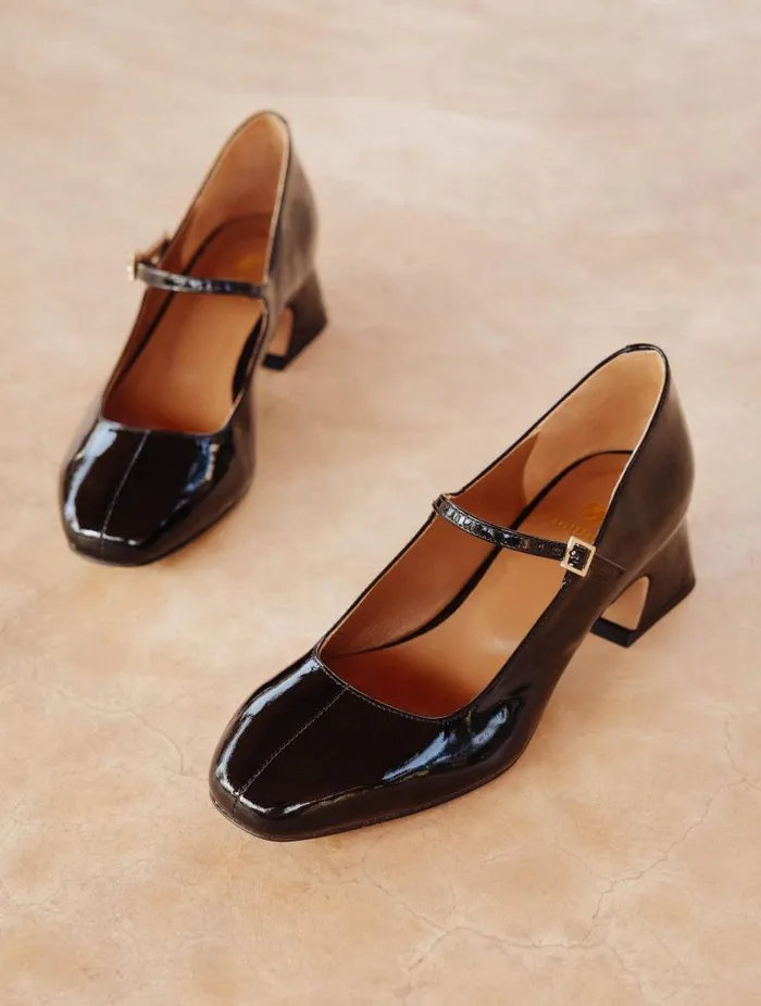 Women Pumps and Mary Janes Bobbies Joanie Lacquered Black Women Pumps and Mary Janes Bobbies Joanie Lacquered Black