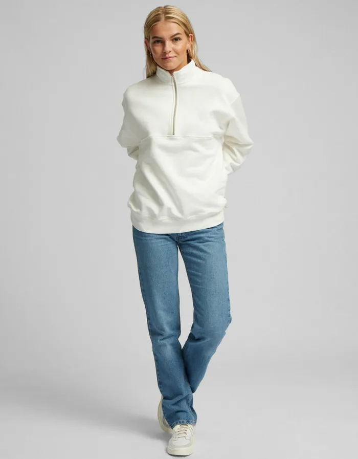 Women Quarter Zips Colorful Standard Organic Quarter Zip Optical White