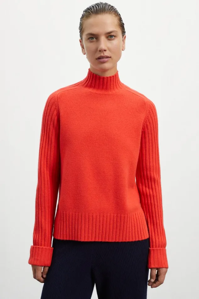 Women Red Eucalipto Knitted Jumper Ecoalf Knitwear