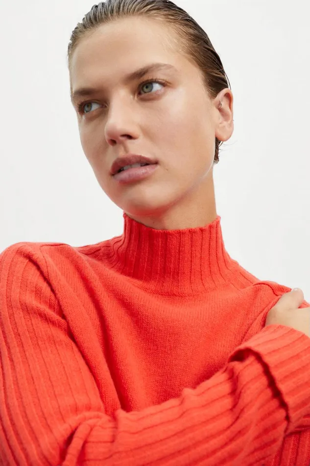 Women Red Eucalipto Knitted Jumper Ecoalf Knitwear