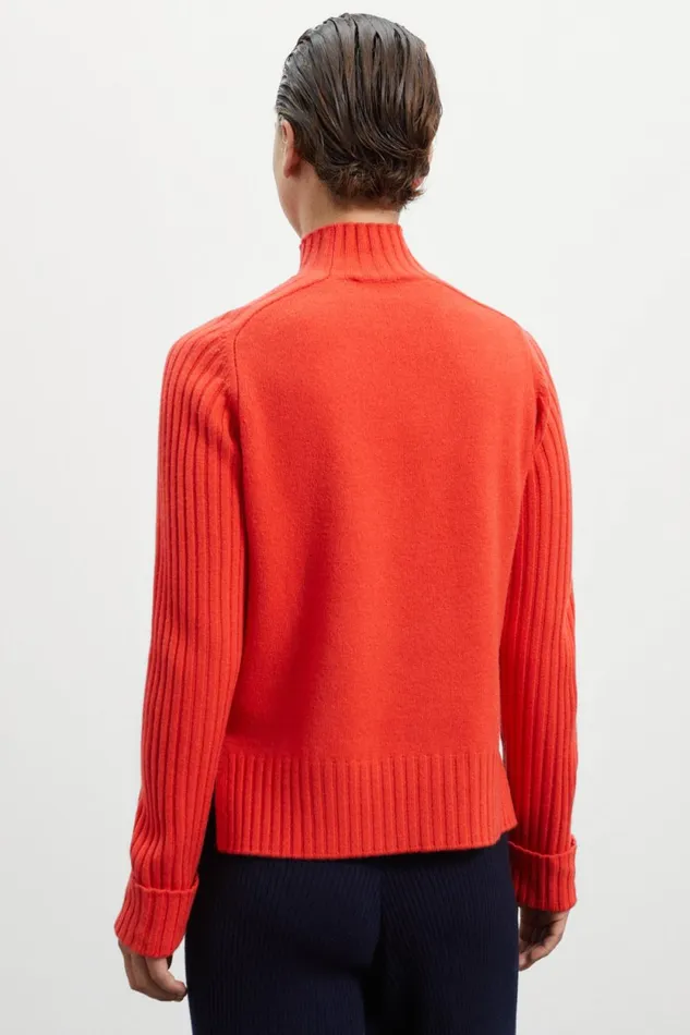 Women Red Eucalipto Knitted Jumper Ecoalf Knitwear