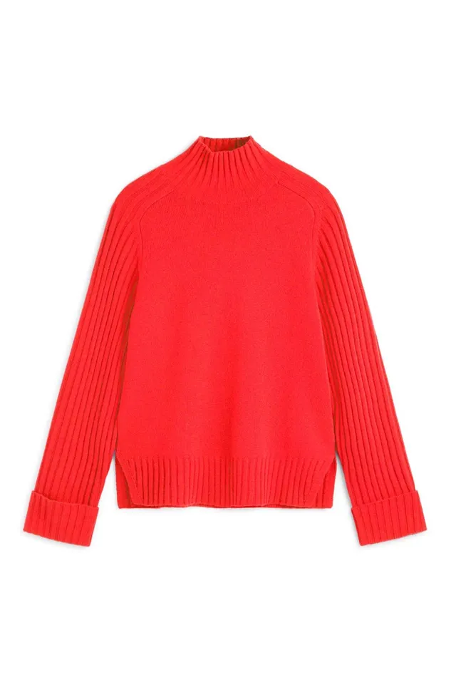 Women Red Eucalipto Knitted Jumper Ecoalf Knitwear