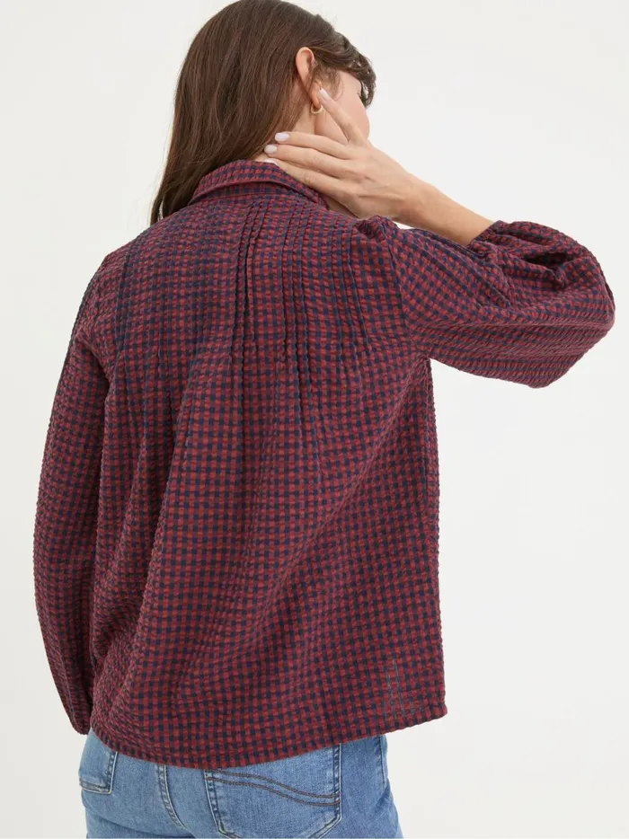 Women Shirts and Blouses Fat Face Elsie Red Gingham Blouse