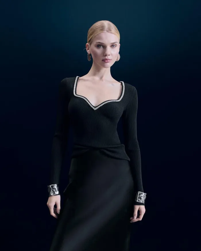 Women Shirts TShirts and Tops From Future Long Sleeve Top Black