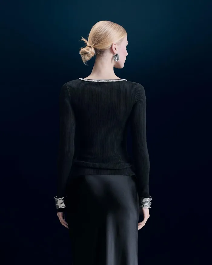 Women Shirts TShirts and Tops From Future Long Sleeve Top Black