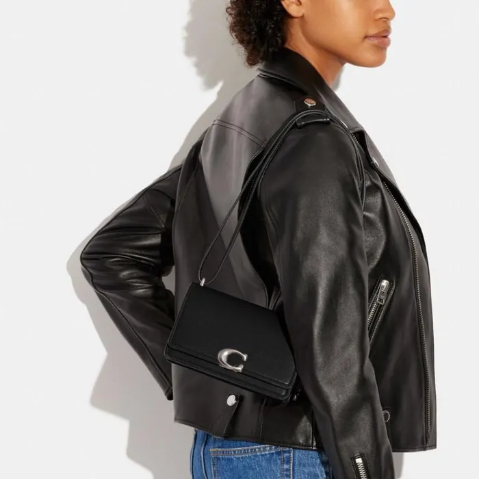 Women Shoulder Bags and Hobos Coach Bandit Crossbody Silverblack