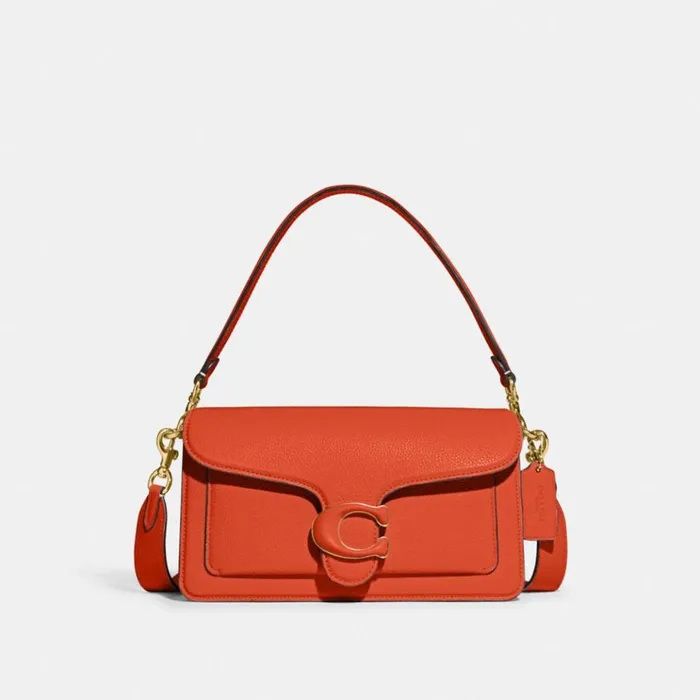 Women Shoulder Bags and Hobos Coach Tabby Shoulder Bag 26 Brasssun Orange