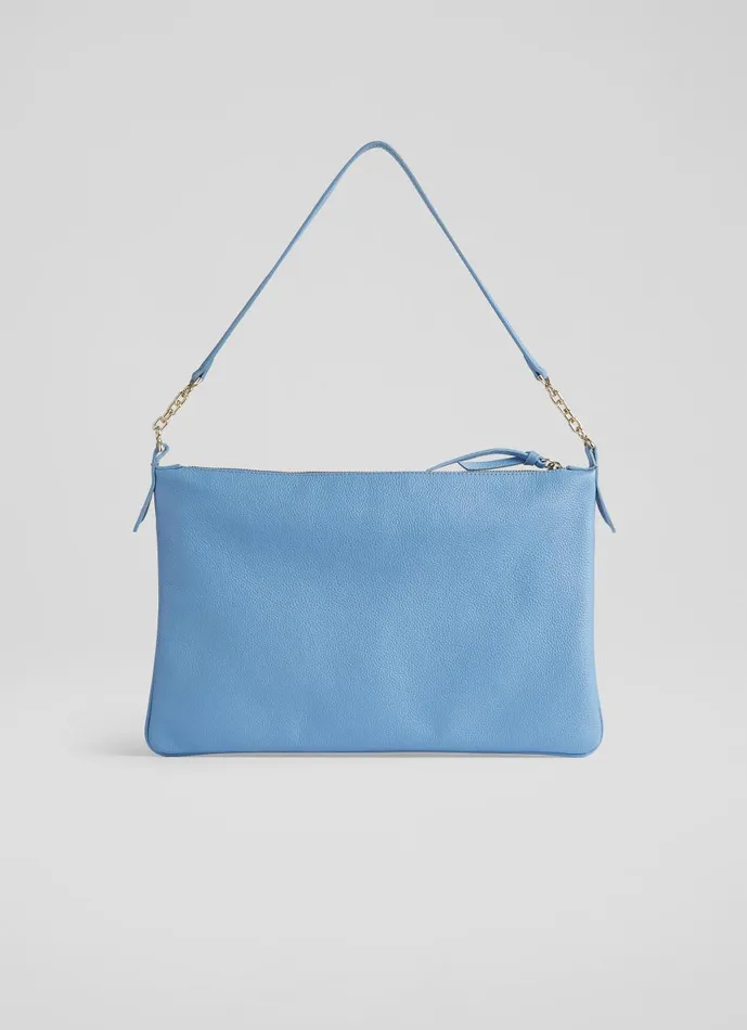 Women Shoulder Bags LKBennett Rachel Blue Leather Slim Shoulder Bag Women Shoulder Bags LKBennett Rachel Blue Leather Slim Shoulder Bag