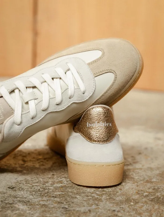 Women Sneakers Bobbies Bahia Off White and Sepia Gold Women Sneakers Bobbies Bahia Off White and Sepia Gold