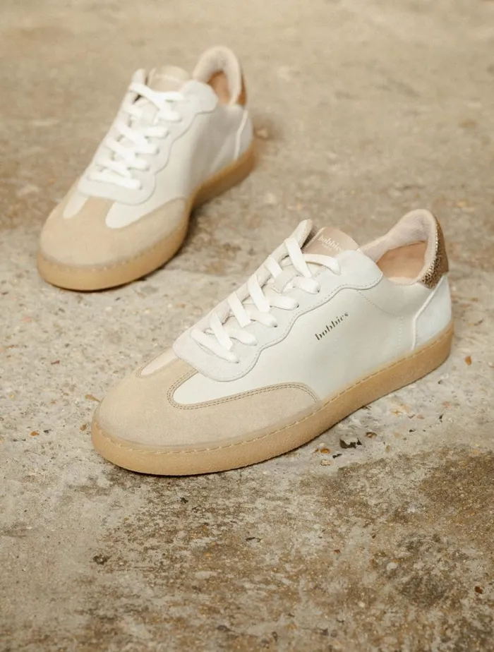 Women Sneakers Bobbies Bahia Off White and Sepia Gold Women Sneakers Bobbies Bahia Off White and Sepia Gold