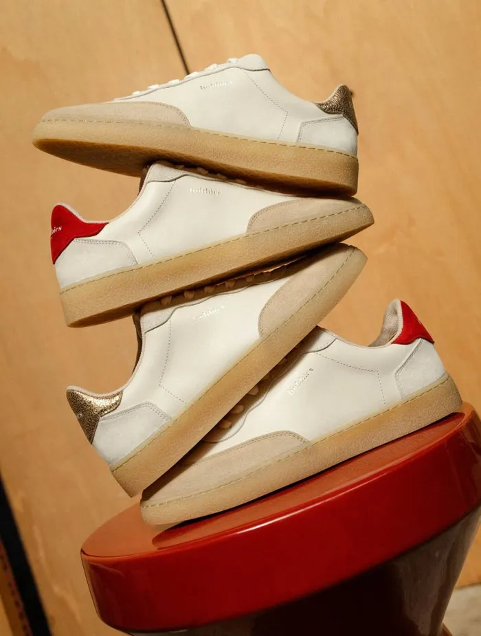 Women Sneakers Bobbies Bahia Off White and Sepia Gold Women Sneakers Bobbies Bahia Off White and Sepia Gold
