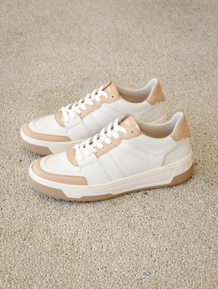 Women Sneakers Bobbies Miley Off White and Toffee Women Sneakers Bobbies Miley Off White and Toffee