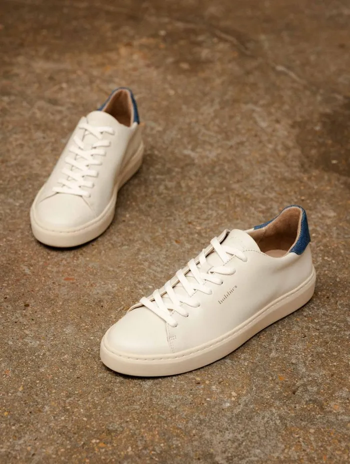 Women Sneakers Bobbies Sanna Off White and Stone Denim Women Sneakers Bobbies Sanna Off White and Stone Denim