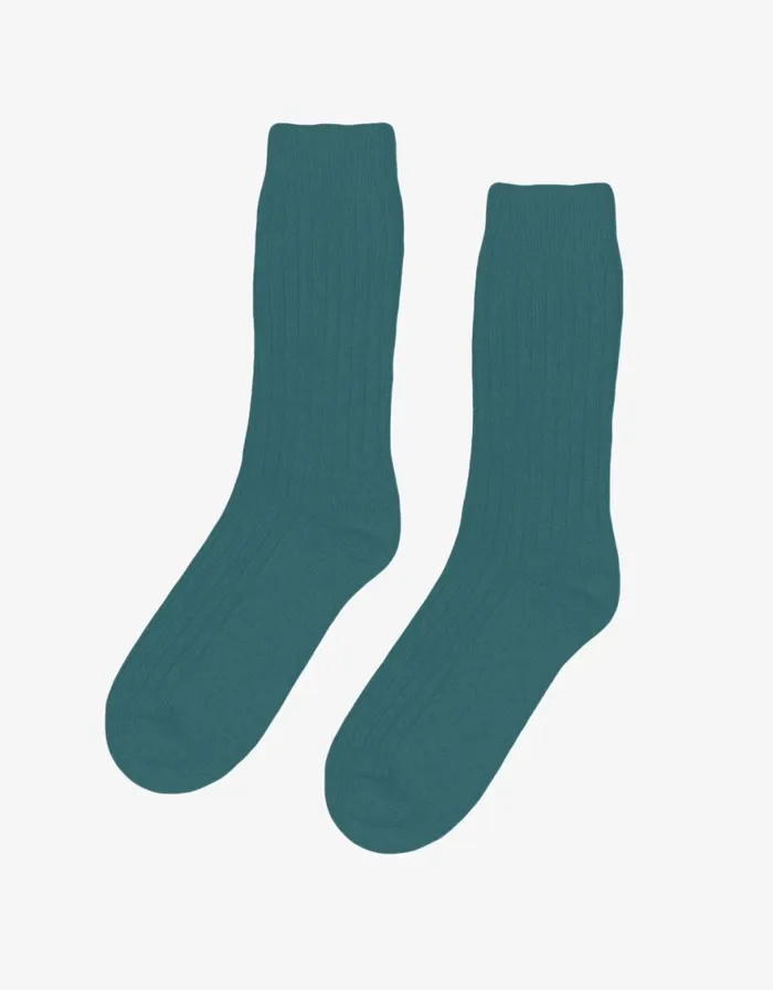 Women Socks Colorful Standard Merino Wool Blend Sock Ocean Green