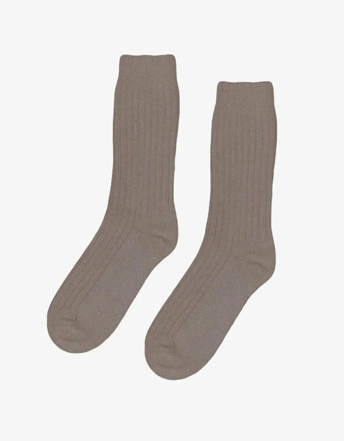 Women Socks Colorful Standard Merino Wool Blend Sock Warm Taupe