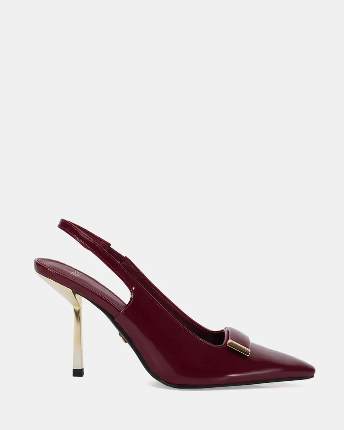 Women Stilettos NOVO Shoes IROSA WINE PATENT Pumps