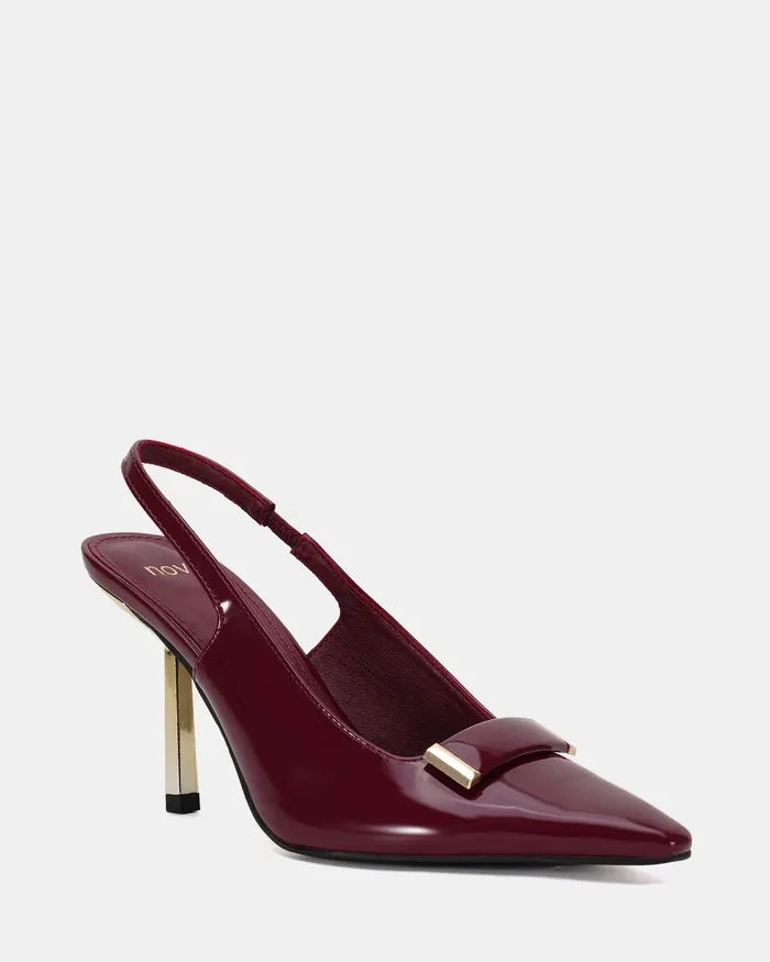 Women Stilettos NOVO Shoes IROSA WINE PATENT Pumps
