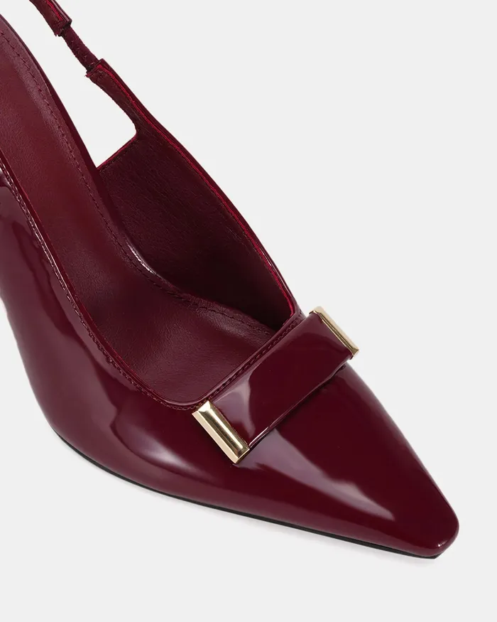 Women Stilettos NOVO Shoes IROSA WINE PATENT Pumps