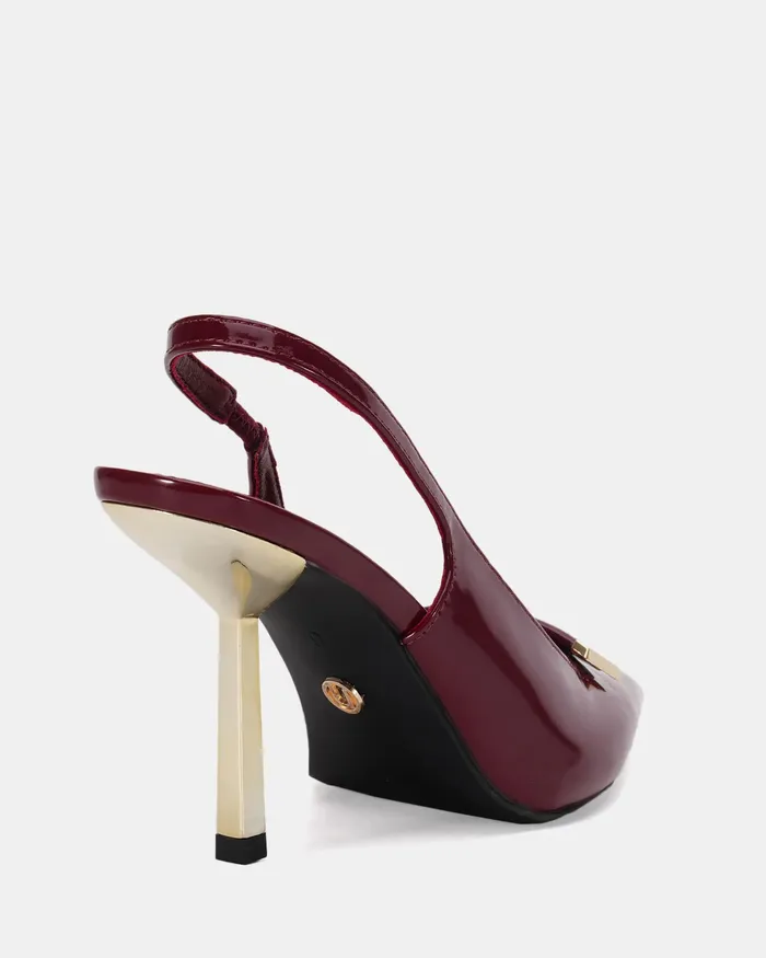 Women Stilettos NOVO Shoes IROSA WINE PATENT Pumps