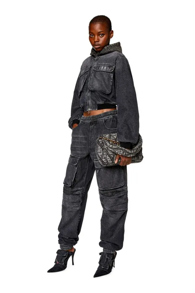 Women Straight Jeans DMirt 0hlaa Blackdark Grey Diesel Straight