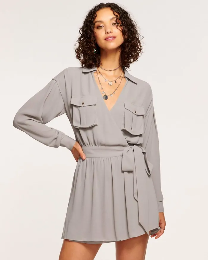 Women Summer Mini Wrap Dress Cabernet Ramy Brook Dresses