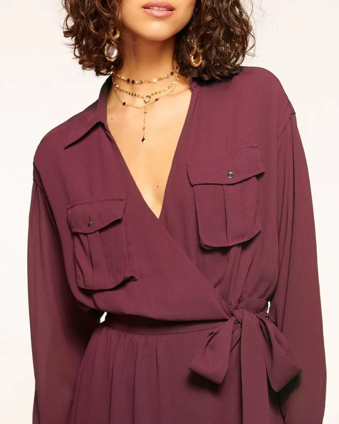 Women Summer Mini Wrap Dress Cabernet Ramy Brook Dresses Women Summer Mini Wrap Dress Cabernet Ramy Brook Dresses