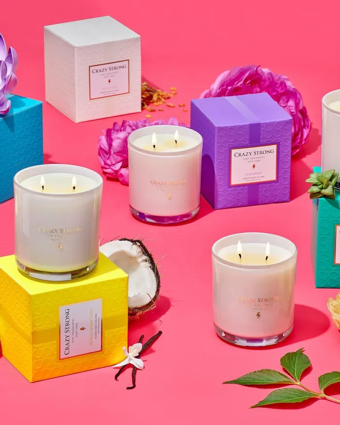 Women Sweet Juicy Nectar 2Wick Candle Pink Pomegranate Ramy Brook Candles
