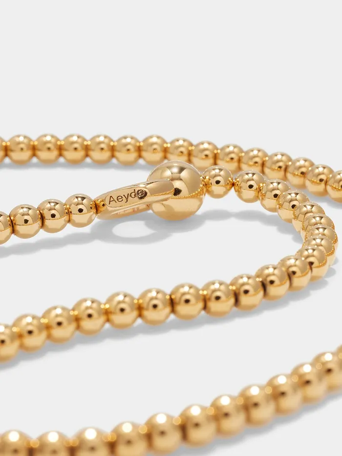 Women Syd Ball Chain 18kt GoldPlated Necklace Aeyde Necklaces