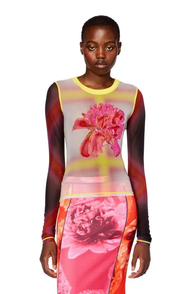 Women TSielitoL1 Redpink Diesel Tshirts And Tops Women TSielitoL1 Redpink Diesel Tshirts And Tops