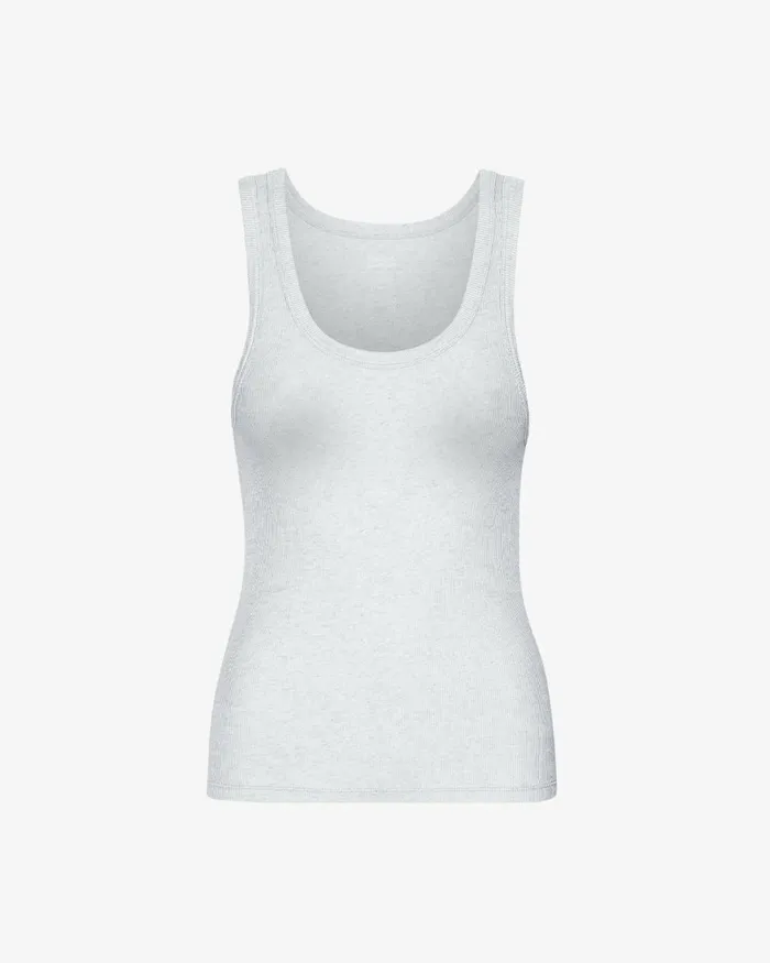Women Tank Tops Colorful Standard Women Organic Rib Tank Top Snow Melange