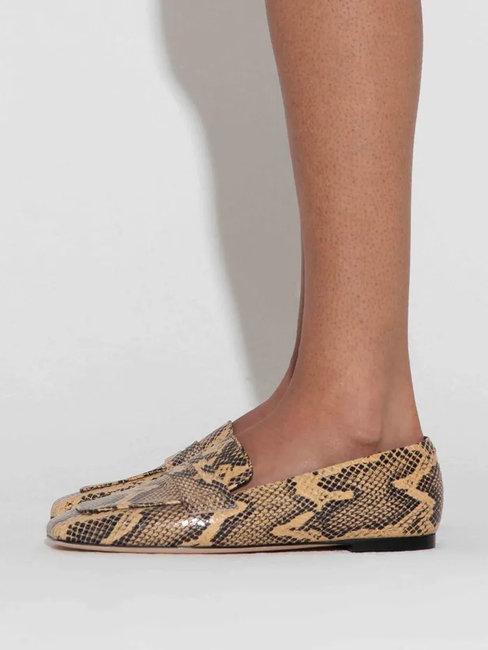 Women Tom SnakeEffect Calfskin Leather Loafers Aeyde Loafers