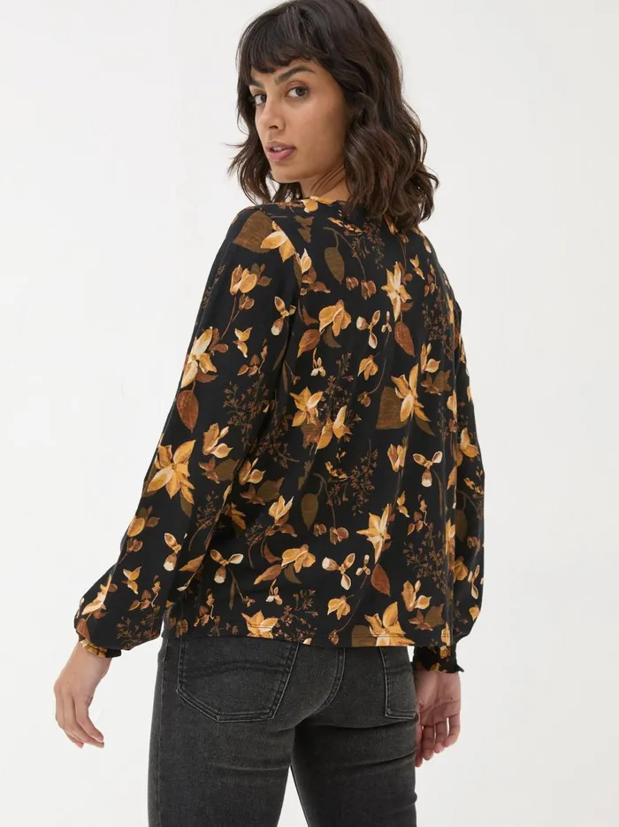 Women Tops and TShirts Fat Face Black Wren Woodland Top Women Tops and TShirts Fat Face Black Wren Woodland Top
