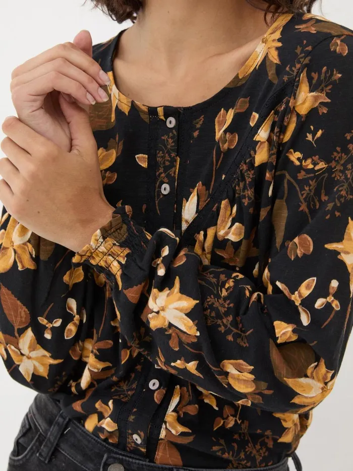 Women Tops and TShirts Fat Face Black Wren Woodland Top Women Tops and TShirts Fat Face Black Wren Woodland Top