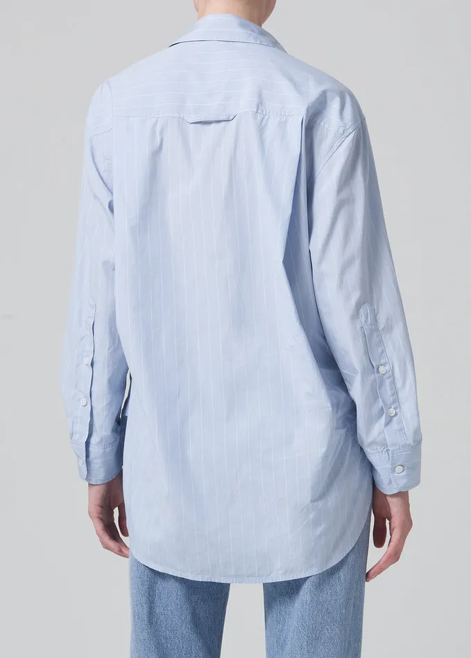Women Tops Citizens Of Humanity Kayla Shirt In Skyway Stripe