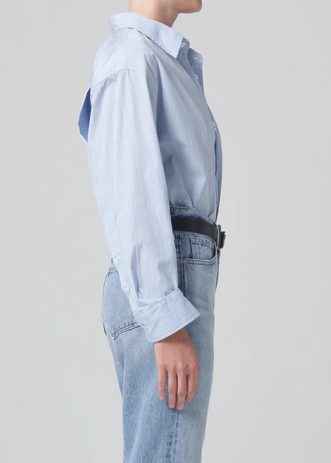 Women Tops Citizens Of Humanity Kayla Shirt In Skyway Stripe
