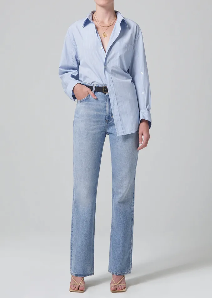 Women Tops Citizens Of Humanity Kayla Shirt In Skyway Stripe