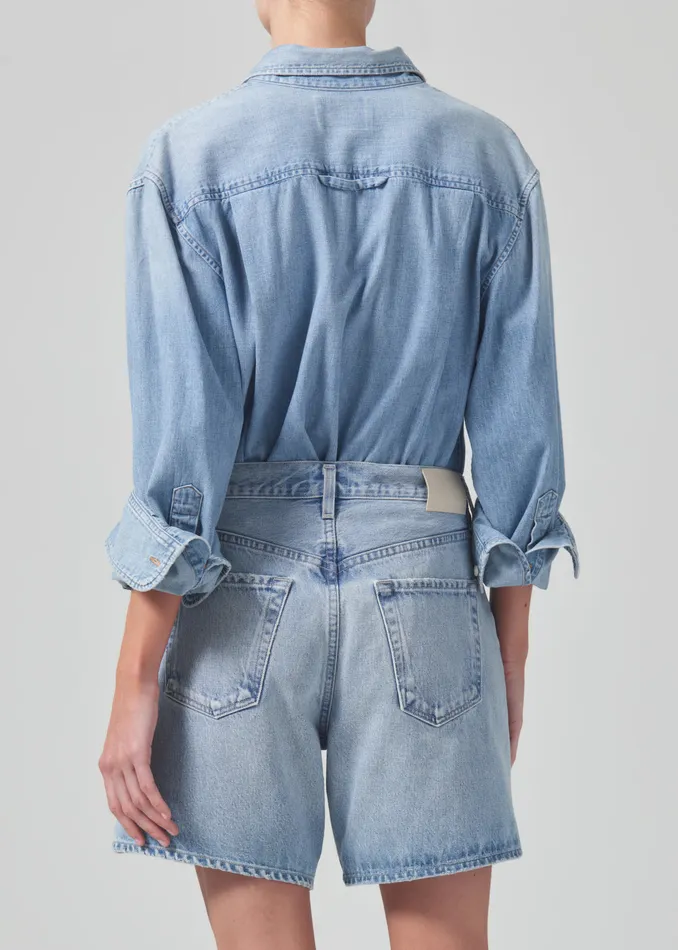 Women Tops Citizens Of Humanity Kayla Shrunken Shirt In Tide