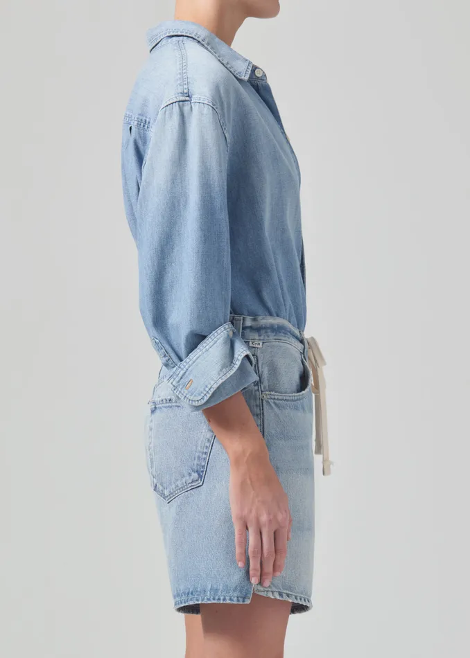 Women Tops Citizens Of Humanity Kayla Shrunken Shirt In Tide