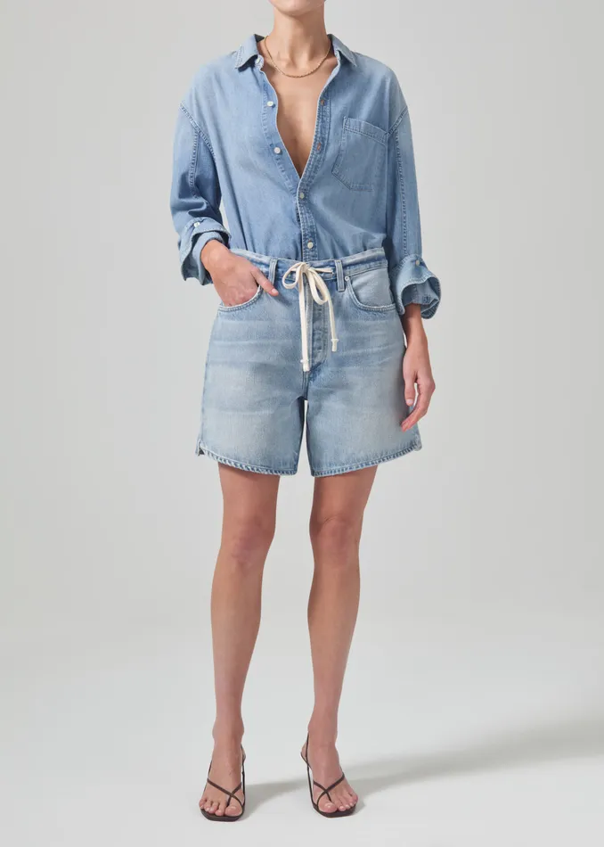 Women Tops Citizens Of Humanity Kayla Shrunken Shirt In Tide