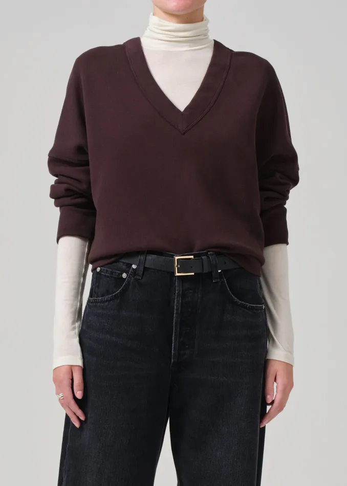 Women Tops Citizens Of Humanity Ronan V Neck In Clove