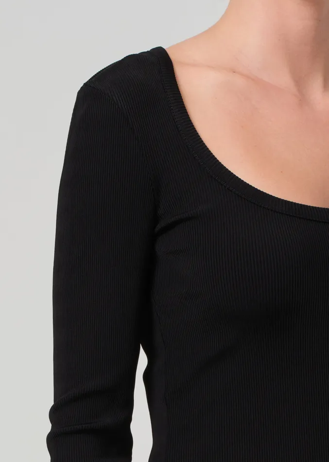 Women Tops Citizens Of Humanity Rumi Scoop Neck In Black