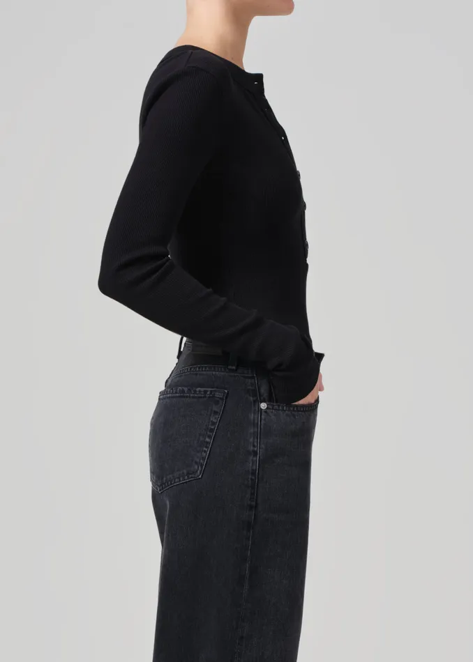 Women Tops Citizens Of Humanity Varra Henley In Black