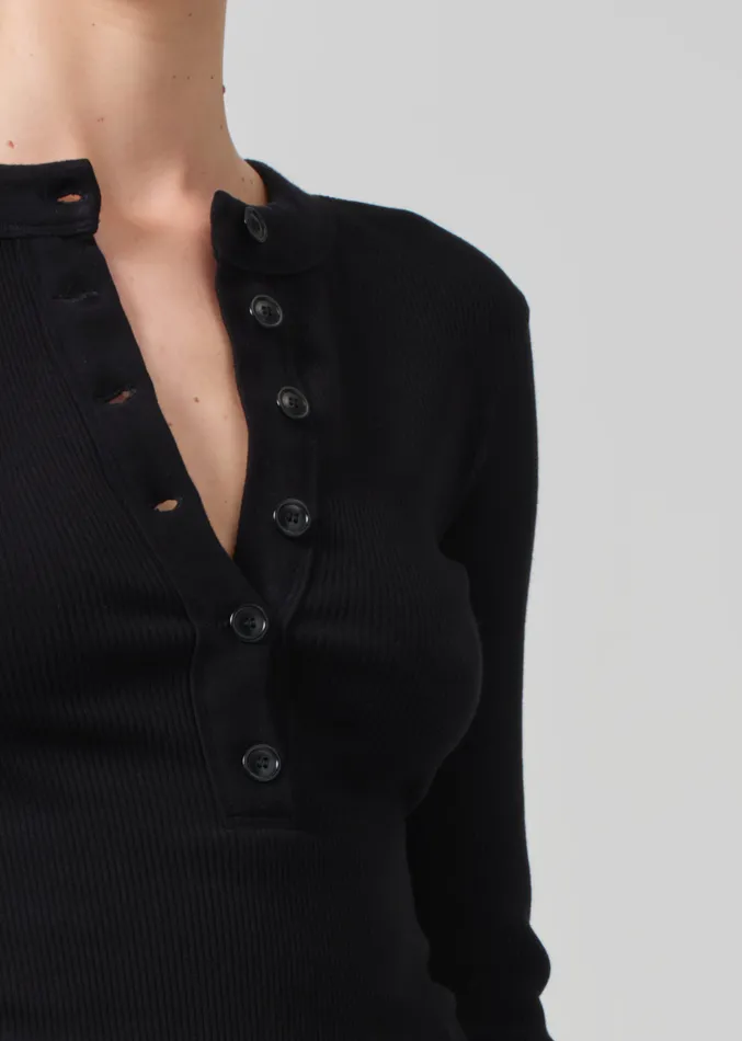 Women Tops Citizens Of Humanity Varra Henley In Black