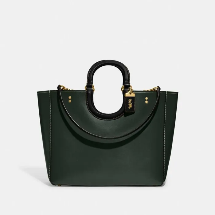 Women Totes and Carryalls Coach Rae Tote In Colorblock Brassamazon Green Multi Women Totes and Carryalls Coach Rae Tote In Colorblock Brassamazon Green Multi